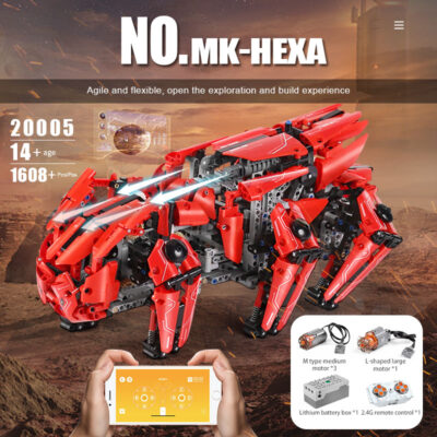 MOULD KING High Tech Building Blocks The APP Remote Control Robot Motorized Walking Tank Model Bricks 1 - Mouldking Germany