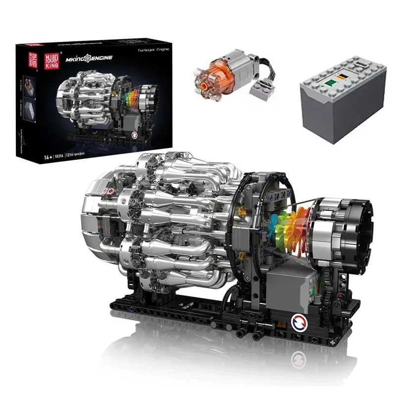Mould King 10216 Turbojet Engine Model Bricks - 1214PCS DIY Building Kit STEM