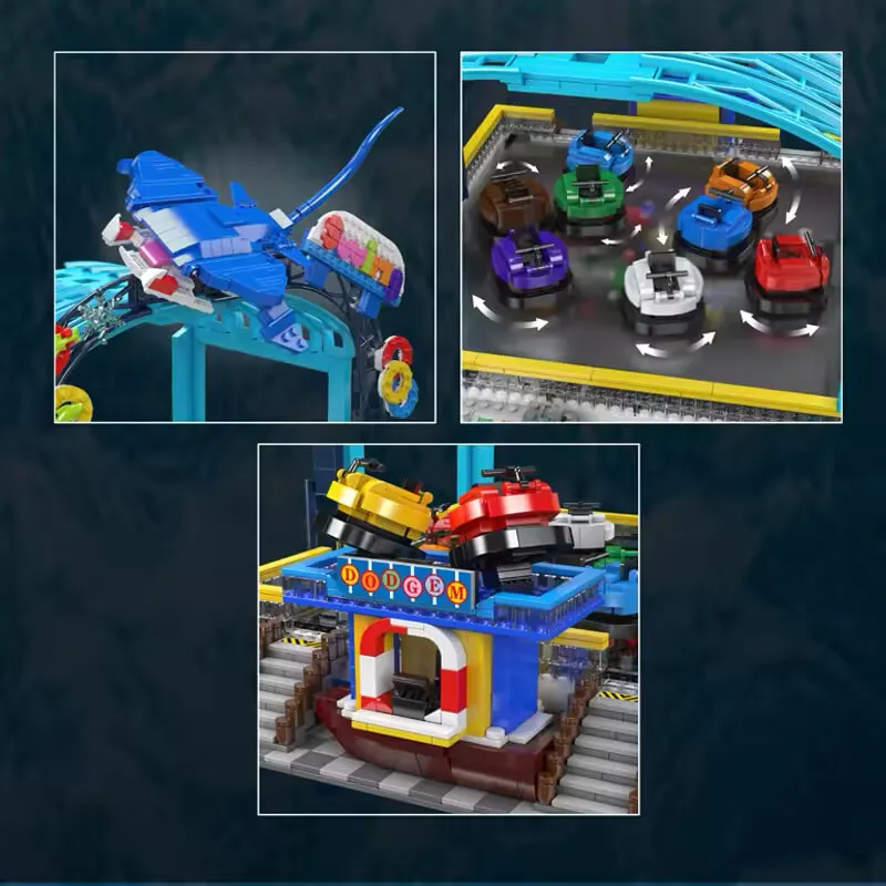 Mould King 11018 Amusement Park The Motorized Bumper Boats Building Block - Image 4