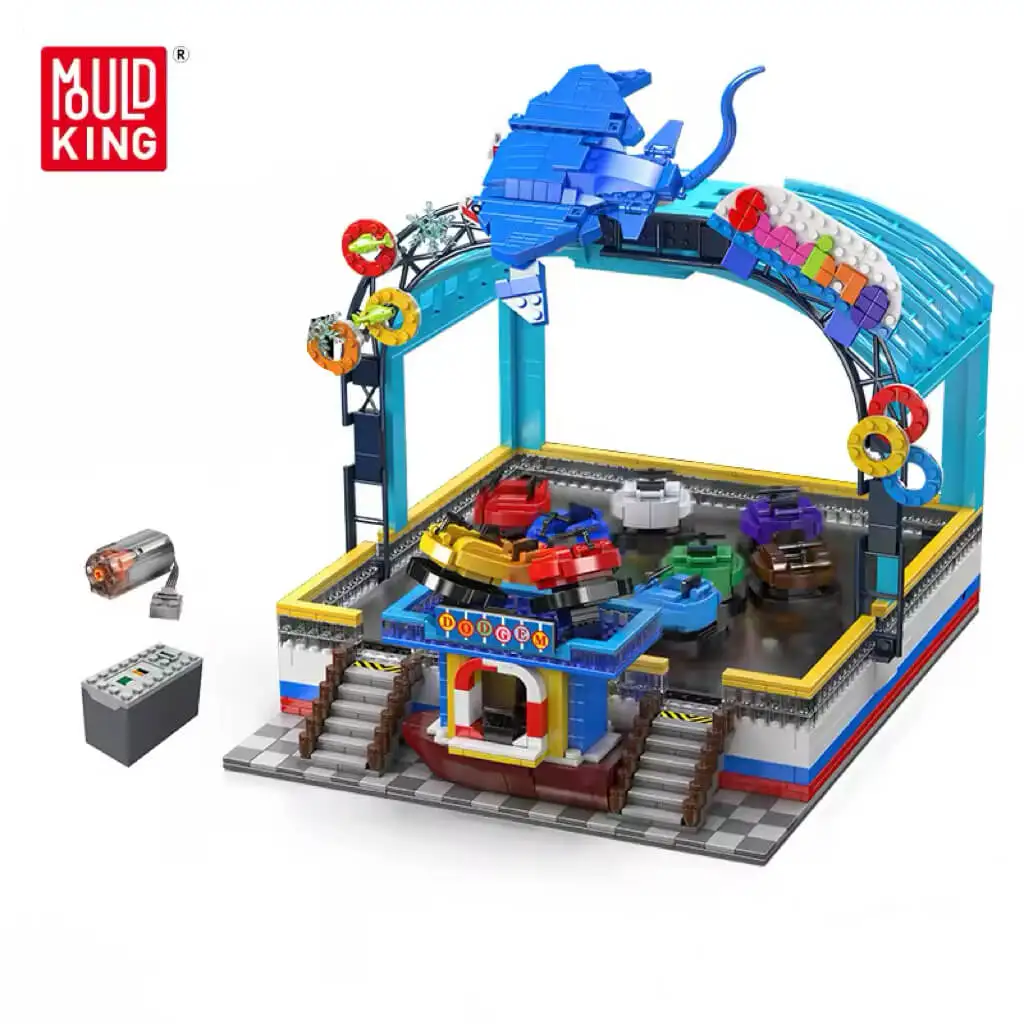 Mould King 11018 Amusement Park The Motorized Bumper Boats Building Block