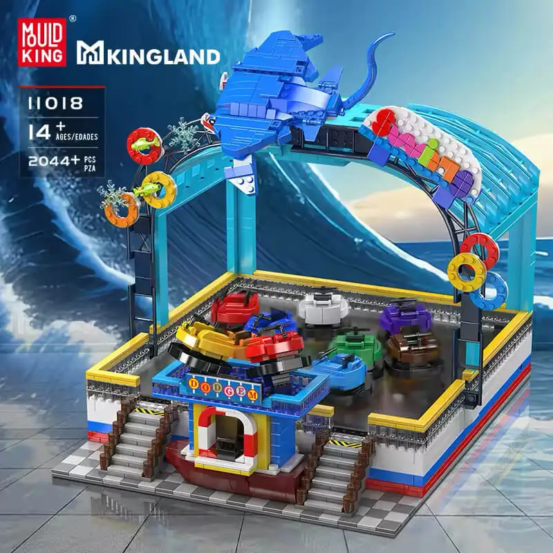 Mould King 11018 Amusement Park The Motorized Bumper Boats Building Block - Image 2